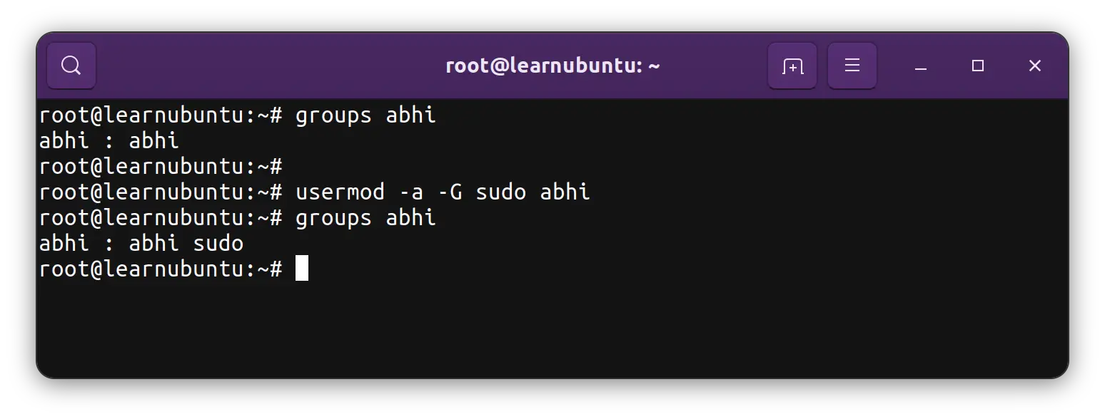 ubuntu usermod add user to multiple groups