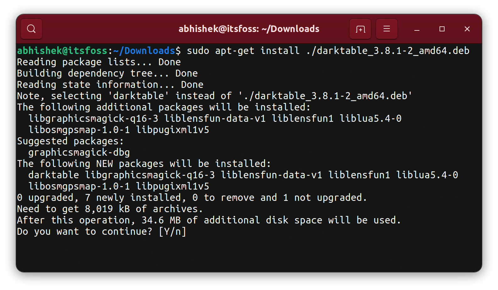 Using apt-get command to install DEB files in Ubuntu