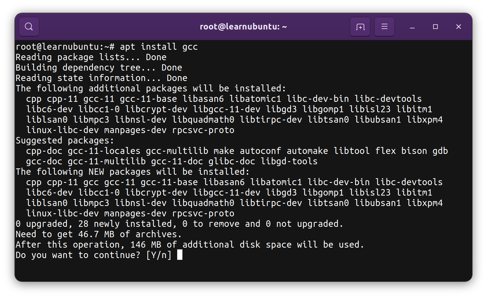 Install gcc on Ubuntu