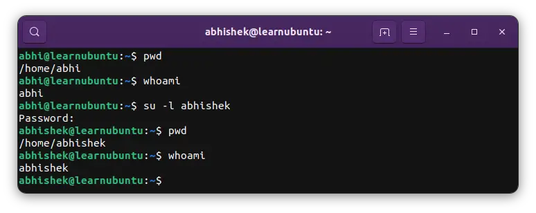 How To Change User In Ubuntu Command Line