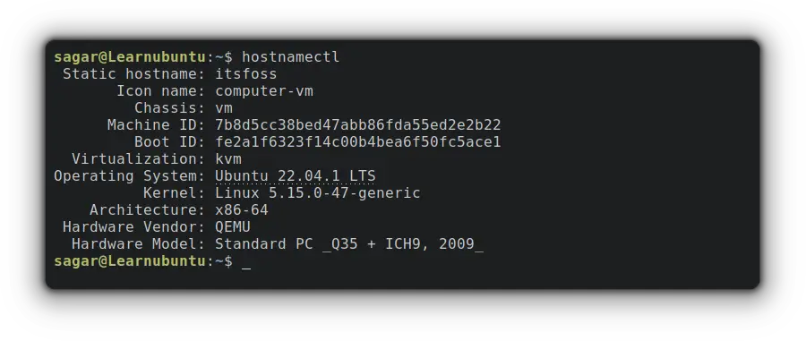 hostnamectl command in linux