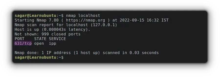 use localhost command in ubuntu