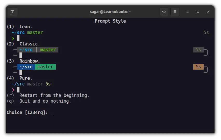 customise zsh using powerlevel10k theme