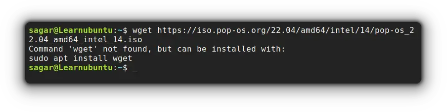 Command wget not found