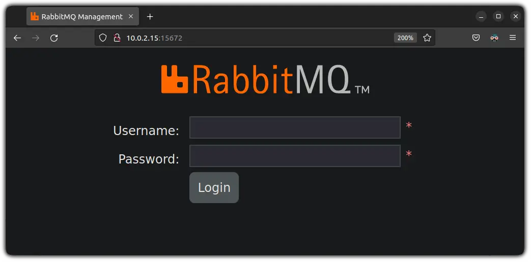 access rabbitmq management console