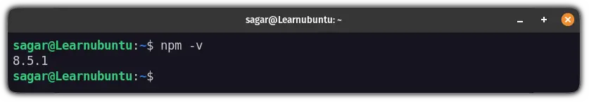 how to check installed version of npm in ubuntu