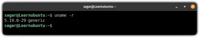 check the kernel version in ubuntu