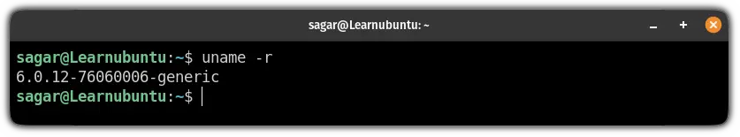 check the kernel version of ubuntu