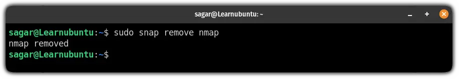 remove nmap snap from ubuntu