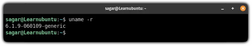 check kernel version in Ubuntu