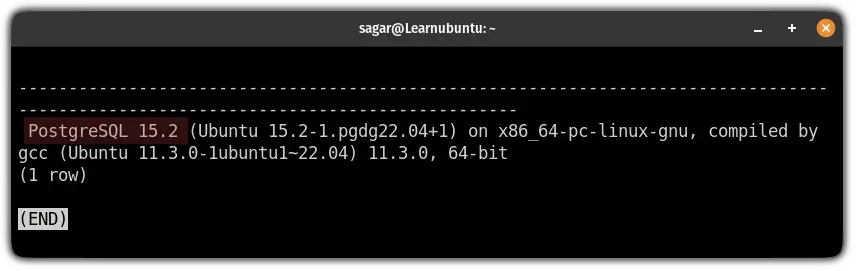 check the installed version of PostgreSQL in ubuntu