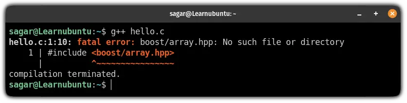 fatal error: boost/array.hpp: No such file or directory