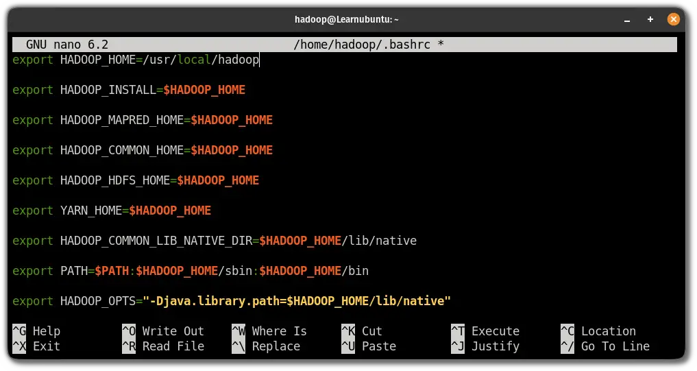 configure Hadoop environment variable in ubuntu