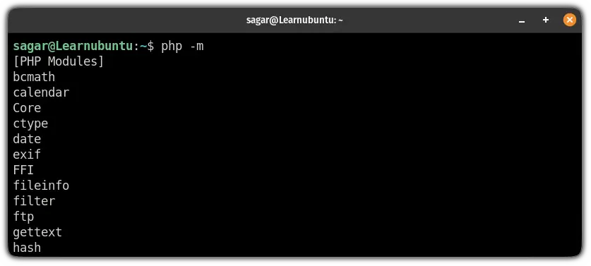 list installed PHP modules in ubuntu