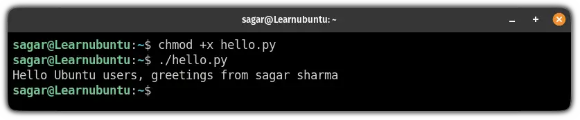 run python program as script in Ubuntu