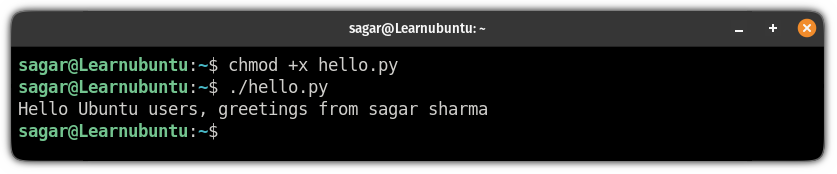 run python program as script in Ubuntu