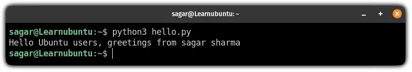 run python program in ubuntu