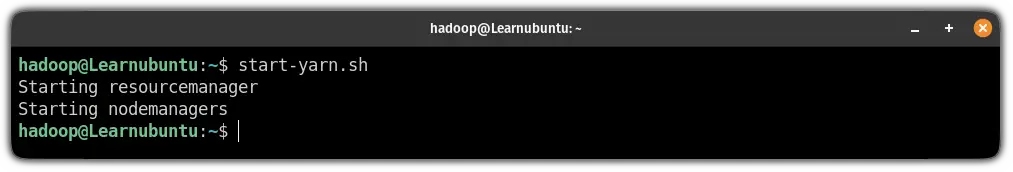 start the node manager and resource manager to start the Hadoop cluster in ubuntu