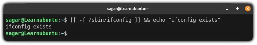 check whether ifconfig exist or not in ubuntu