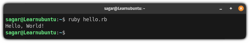 run ruby programs in Ubuntu