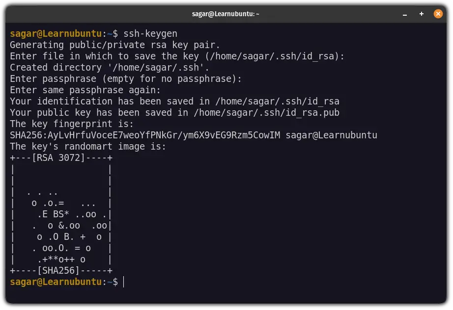 Generate SSH keys in Ubuntu