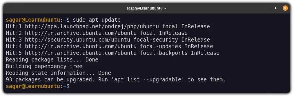 update ubuntu system