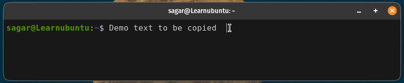 copy and paste text in Ubuntu terminal using mouse cursor