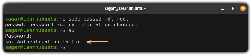 disable root account in Ubuntu