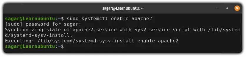 enable systemd service in Ubuntu