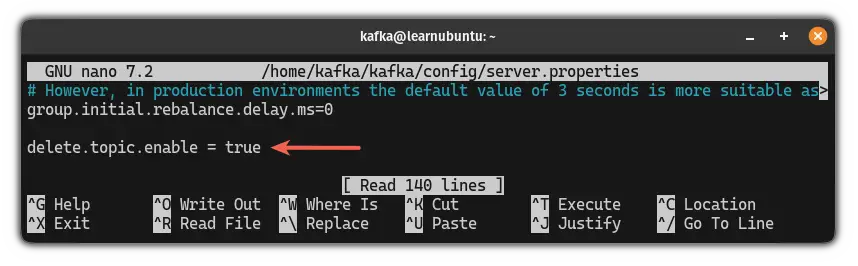 Allow users to remove categories from Kafka in ubuntu