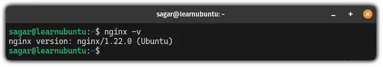 Check the installed version of NGINX in Ubuntu