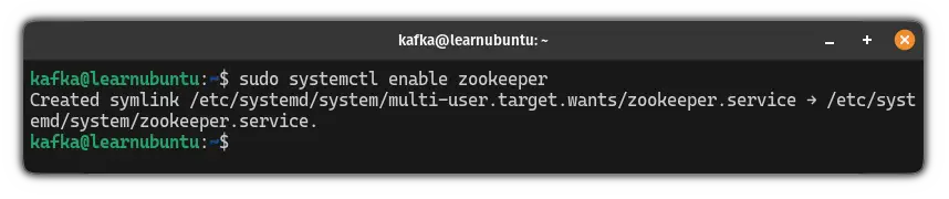 Enable Zookeeper in Ubuntu