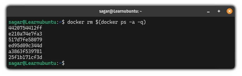 remove docker containers from Ubuntu