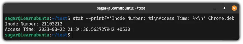 Use multiple format sequences in stat command