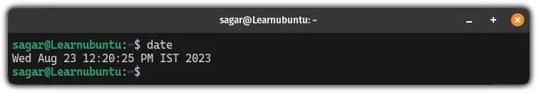 Use the date command to get the date and time in terminal