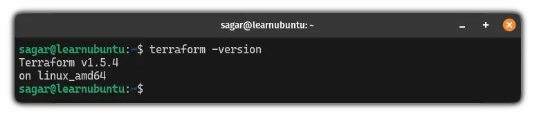 Verify the installed version of Terraform on Ubuntu
