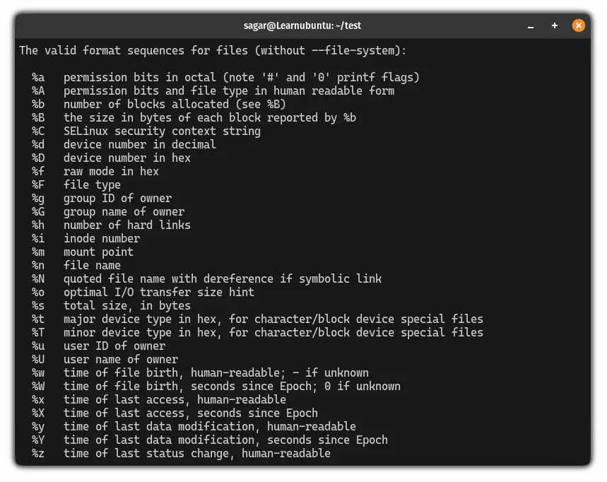 stat data sequence list