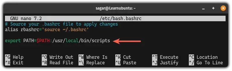 Create custom command form bash script for all the users on Ubuntu Linux