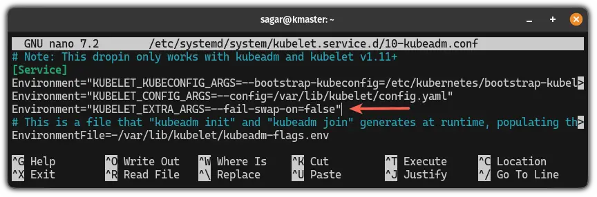 Swap fail measurement for Kubernetes on Ubuntu
