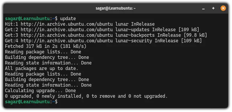 Use bash script to create custom commands for local user