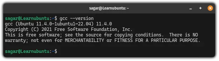 Check the installed verison of GCC in Ubuntu