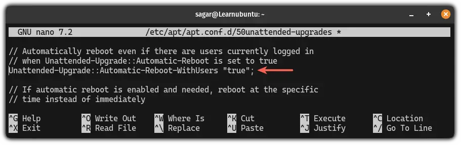 Enable auto reboot even if multiple users are logged in to apply security patches automatically in Ubuntu