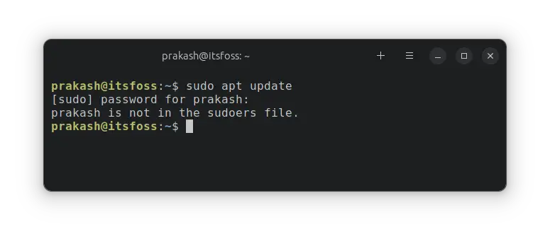 not in the sudoers file debian 11