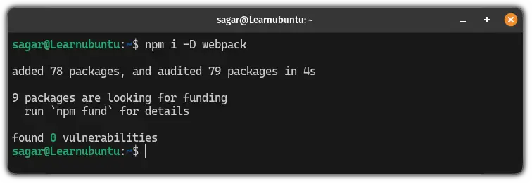 Install packages using NPM in Ubuntu
