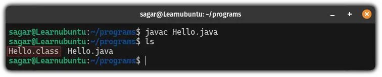 compile the java file in Ubuntu