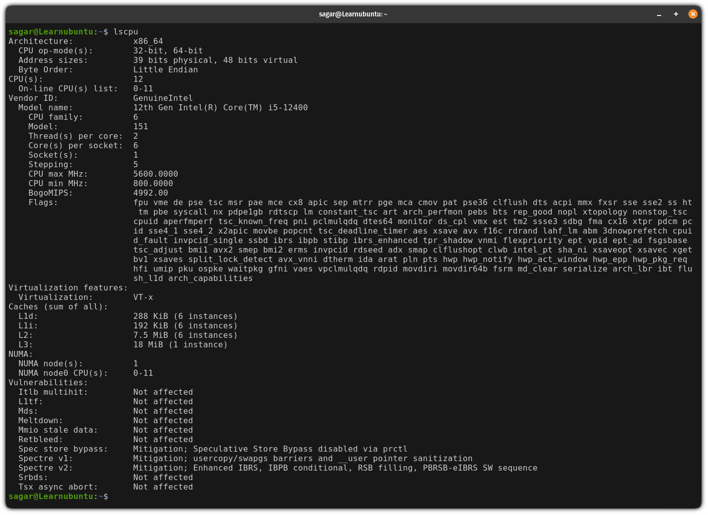 check-number-of-cpu-cores-in-ubuntu