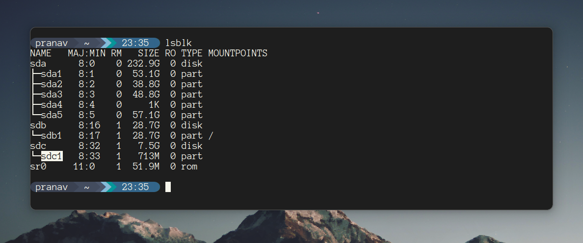Mount Drives in Ubuntu Command Line