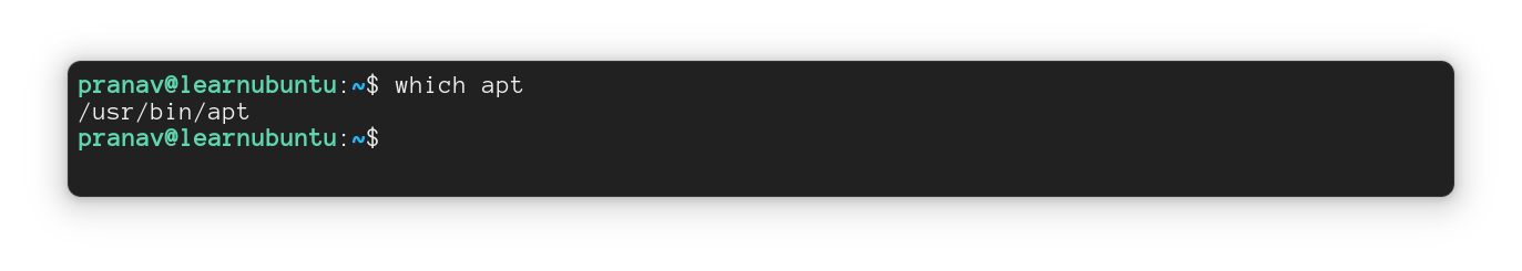 Using Which Command in Ubuntu