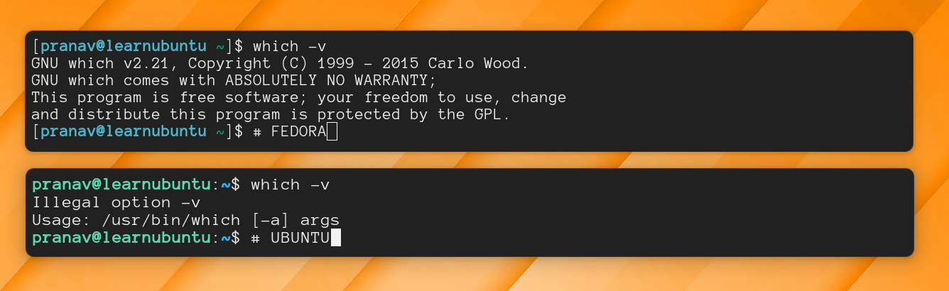 Using Which Command in Ubuntu
