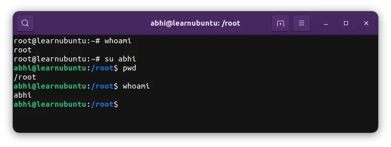 how-to-change-user-in-ubuntu-command-line